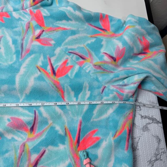 Chubbies Bird Of Paradise Print Fleece Full Zip Jacket Size XL Extra Unisex Blue - Picture 10 of 13
